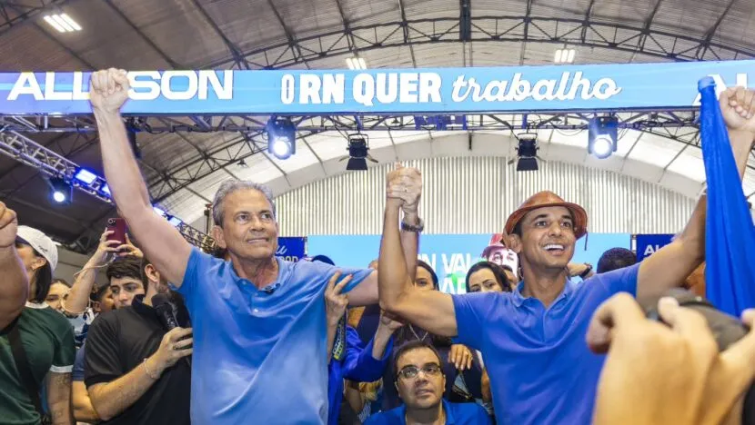 Allyson Bezerra com Hermano Morais durante evento no Palácio dos Esportes - Foto: Instagram / Reprodução