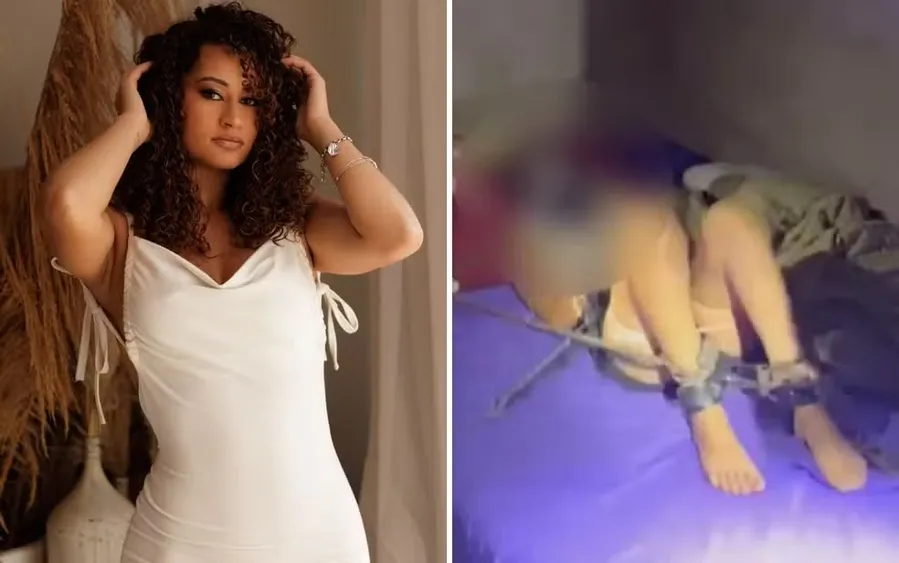 Emiliane afirmou que acredita que o ex-companheiro, Ailton Rodrigues, não pretendia permitir que ela deixasse o imóvel onde estava mantida. Foto: Reprodução/Instagram Emiliane Tamara e Divulgação/Polícia Militar de Goiás