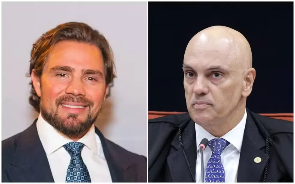 Montagem mostra Daniel Vorcaro, dono do banco Master, e Alexandre de Moraes, ministro do STF — Foto: Reprodução/Rosinei Coutinho/STF
